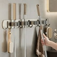 thumbnail image 1 of TIMIFIS Hooks for Hanging Mop Wall Mounted Clamp without Drilling Hooks Bathroom and Toilet Buckles Fixed Storage Rack Mop Wall Clamp, 1 of 6