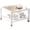 White, variant on Leumius Modern Square Coffee Table, 27.6" Crisp Metal Frame, Luxe Gold Glass Top for Living Room Office Black
