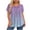 (New11)Navy, variant on ThriftyPlait Women's Ombre Gradient Blouse Casual Plus Size Short Sleeve T-Shirt Round Neck Front Pleated Lightweight Comfy Loose Swing Slimming Tunic