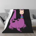 thumbnail image 1 of Manta polar con aire acondicionado de Los Picapiedra, súper suave, acogedora y cálida, para sofá, sala de estar, dormitorio, modelos verticales de varios tamaños, 1 of 8