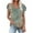 Army Green, variant on Fesfesfes Gym Shirts Fashion Womens Summer V-Neck Short Sleeve Print Casual T-shirt Blouse Sleeveless Tops for Women XL(US:10)