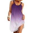 thumbnail image 5 of gakvbuo Summer Beach Cover Up Dresses For Women Casual Crew Neck T Shirt Dress Sleeveless Sundress Tank Mini Dress, 5 of 6