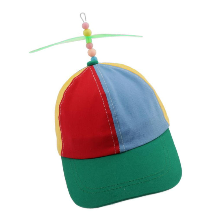 Kids Colorful Funny Baseball Hat Propeller Bamboo Sun Hat 