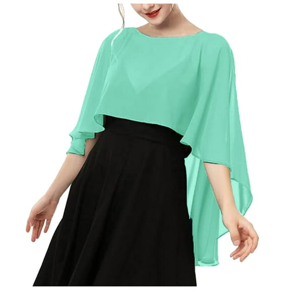 HNMKIU Soft Chiffon Scarves Shawls for Dresses Women Accessories Lightweight Elegant Draping for Evening and Casual Occasions Mint Green,One Size