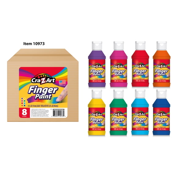 Cra-Z-Art Multi-color Finger Paints (8 Pack)
