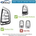 thumbnail image 2 of HAHDAXIA pour BMW Key Fob Cover Soft TPU Full Protection Smart Key Case Shell White with Leather Keychain Lanyard Fit for BMW X1 X2 X3 X5 X6 2 5 6 7 Series 3 4 Buttons Smart Key Fob Case (P-BM, 2 of 6