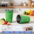 thumbnail image 7 of Sidagar 12 oz Stainless Steel Cups Metal Shatterproof Stackable Pint Drinking Glasses, 3 Pack Green, 7 of 7