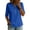 Blue #019, variant on Women's Classic Henley Collar Cotton T-Shirt, Half Sleeve Casual Button Top, Lightweight Spring Summer Basic Tunic Tee 2026, S