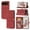 Red, variant on For Google Pixel 6 Flip Case, Premium PU Leather Folio Flip with Design Card Slots Wrist Strap Shockproof Kickstand Magnetic Protective Girls Cover For Google Pixel 6, Brown