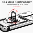 thumbnail image 5 of Estuche GANGXUN para Samsung Galaxy A13 4G, soporte giratorio 360°, estilo mecánico y magnético, 5 of 5