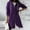 Purple, variant on Babysbule Winter Jackets for Women Women's Solid Color Hoodie Zipper Long Sleeve Sweatshirts Irregular Hem Long Coat Tops With Pockets