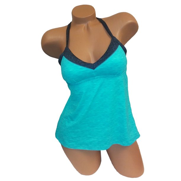 Tek Gear Tek Gear Women Swimwear SpaceDye Apron Back Tankini Top