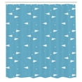 thumbnail image 3 of Ambesonne Airplane Shower Curtain, Fun Play Hearts, 69"Wx70"L, Blue and White, 3 of 5