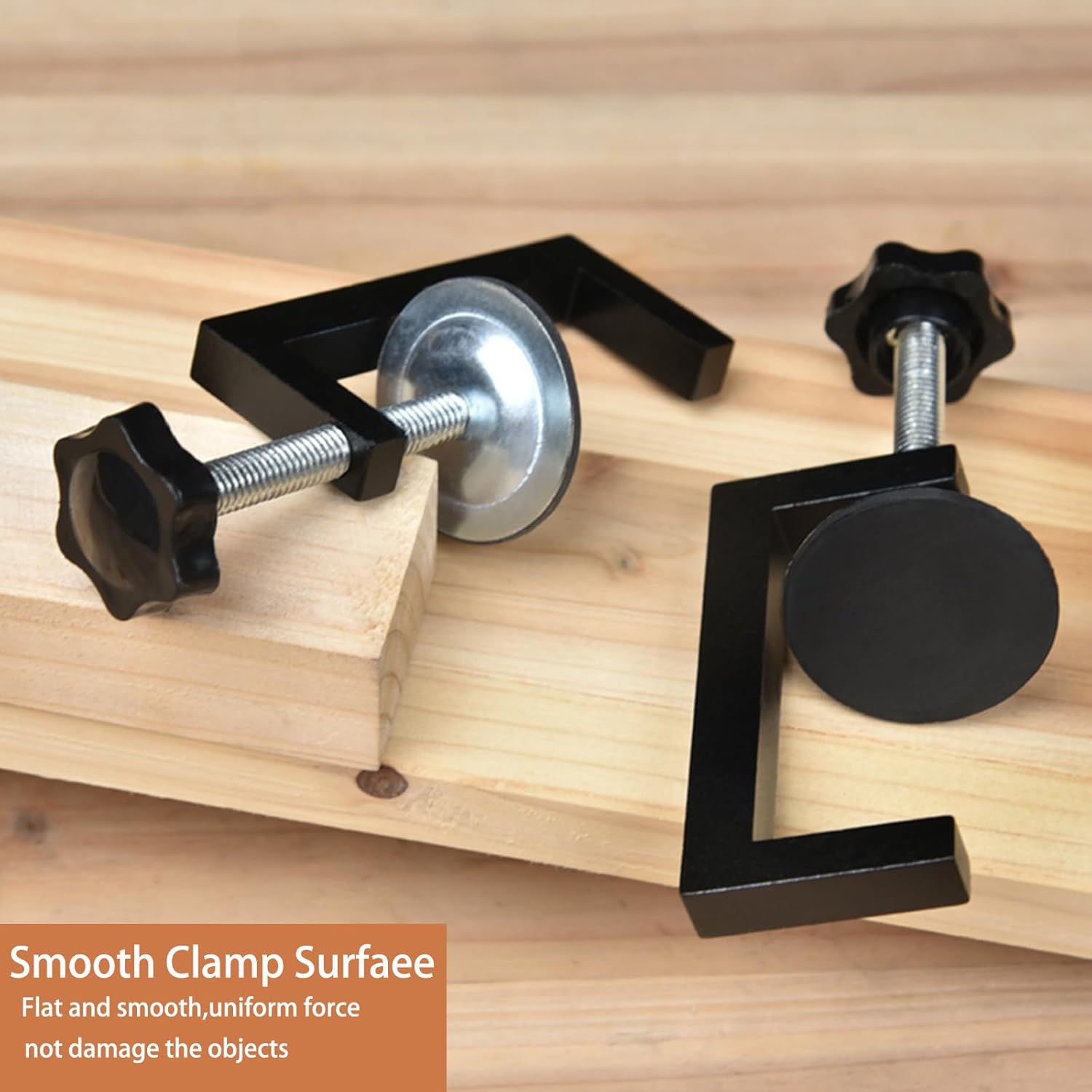ABCISI C-Clamp for Woodworking/Welding/Building, Heavy-duty Mini Clamps Small G Clamp, Small Household Table Desk Clamp Universal Cabinet Installation Clamps, 4pcs
