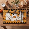 thumbnail image 2 of Sm:)e Jack-O'-Lantern Bat Ghost Broom Halloween Placemats Set of 4, 12x18 Inch Holiday Table Mats for Indoor Outdoor Party Dining Decoration, 2 of 7