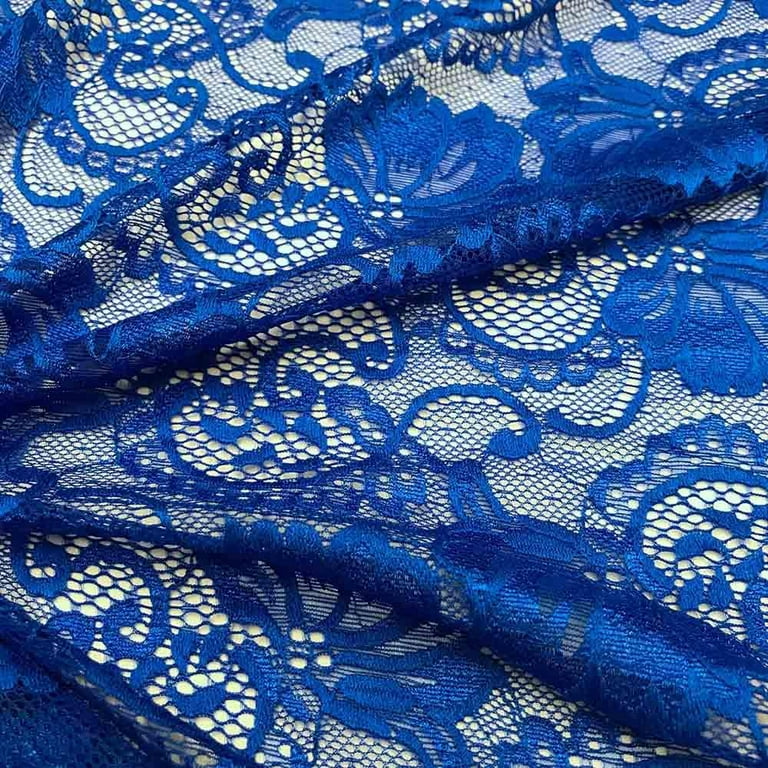 Buttercream Nylon/Lycra Floral Stretch Stretch Lace 58W > Lace Fabric >  Fabric Mart