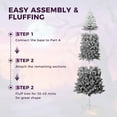 thumbnail image 5 of HOBLOC Slim Artificial Christmas Tree，Gradient Stable Metal Stand Christmas Tree，Space-Saving Christmas Tree for Home & Office,6FT,White&Black, 5 of 9