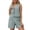 Mint Green, variant on Women's Tie Front Vest and Shorts Set Resort Summer 2 Piece Outfit