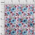 thumbnail image 1 of oneOone Cotton Flex Fabric Watercolor Leaves & Flower Floral_Printed Craft Fabric BTY 40 Inch Wide, 1 of 4