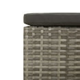 thumbnail image 5 of vidaXL Garden Footrest with Cushion Grey Poly Rattan, 5 of 5