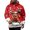 Red, variant on Winter Graphic Hooded Sweatshirt For Holiday Season Comfort And Style