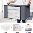 thumbnail image 5 of Almacenamiento fácil, bolsas de almacenamiento de ropa de gran capacidad con ventana transparente y asas reforzadas, diseño plegable para usos múltiples, tela no tejida transpirable, material de, 5 of 5