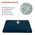 thumbnail image 2 of Majestic Pet | Solid Shredded Memory Foam Rectangle Pet Bed For Dogs, Removable Cover, Navy Blue, Small, 2 of 5