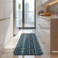 thumbnail image 4 of Blue Geometric Striped Pattern Kitchen Rug Mat,Kitchen Runner Rugs Non Skid Washable,Decorative Kitchen Floor Mats for Kitchen,Sink,Laundry,17"x47.2", 4 of 7