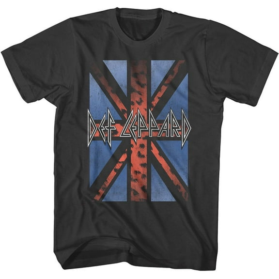 Def Leppard Leopard Flag 2 Smoke Adult T-Shirt