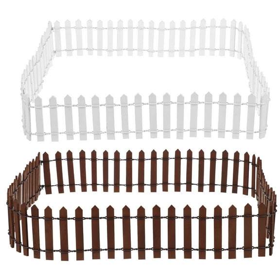 WHAMVOX  2 Pcs Picket Fence Decoration Enclosure Lattice Christmas Tree