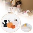 thumbnail image 2 of HUASHENG Beginner Kit – Embroidery Set With Pre Printed Fabric Hoop Thread & Instructions | DIY Wall Art & (12.5cm Hoop), 2 of 7