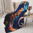 thumbnail image 3 of Hirioo Yellow Fish Seahorse for Flannel Blanket, Cozy and Warm Throw for Bed or Couch ,Perfect for All Seasons-50"x40", 3 of 6