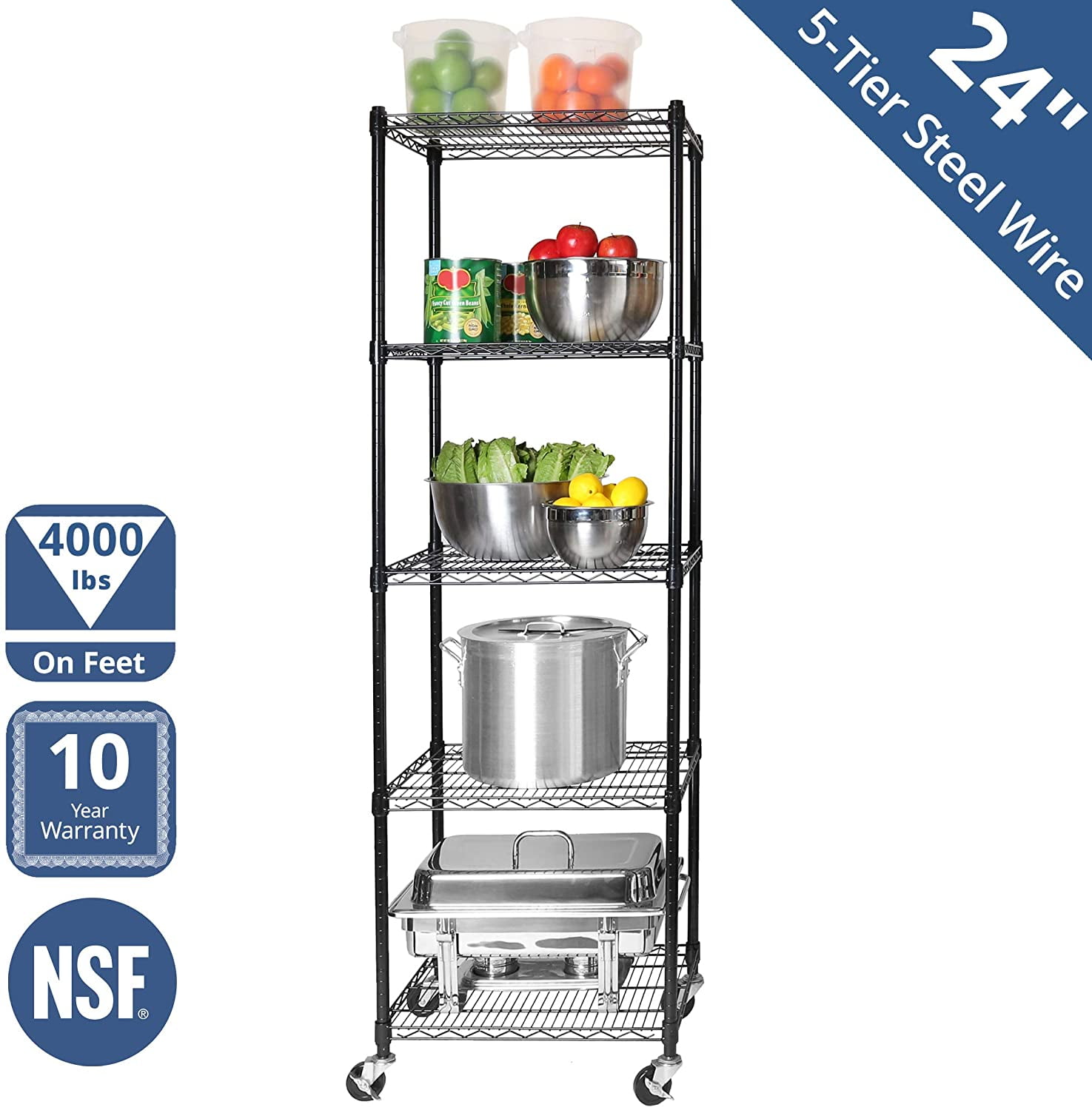 Seville Classics UltraDurable CommercialGrade 5Tier NSFCertified