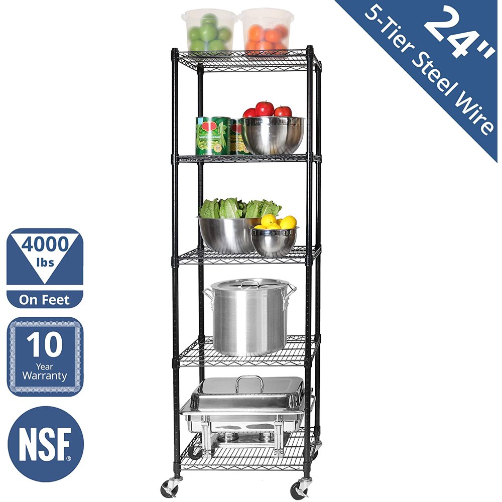 Seville Classics UltraDurable CommercialGrade 5Tier NSFCertified