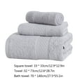 thumbnail image 2 of 3 Pcs/set Home Hotel Cotton Towel Hands Face Body Water Sweat Absorption Cleaning Drying Towel, Light Grey, 2 of 10