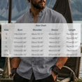 thumbnail image 3 of XuJwPNcy Men Long Sleeve Linen Shirts Casual Mock Neck Button down Tops Fall Beach Vacation Shirts(Gray,3X-Large), 3 of 7