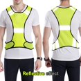 thumbnail image 2 of Gilet de Course Réfléchissant avec Sangle Réglable et Trous Respirants, Gilet de Sécurité Ultrafin Léger avec Haute Visibilité 360° pour Course, Jogging, Cyclisme, Randonnée, Marche, Jaune, 2 of 5