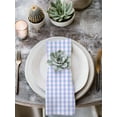 thumbnail image 2 of Blue Grid Cloth Napkins Set of 8 Reusable Dinner Napkins, Checkered Plaid Gingham Lattice Trellis Print Cocktail Napkin Washable Table Napkins for Wedding/Holiday Party/Baby Shower 20"x20", 2 of 7