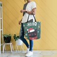 thumbnail image 4 of FORMRS Womens Canvas Tote Bag with Zipper Inner Pocket Shoulder Handbag, Christmas Cat, 4 of 7