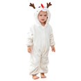 thumbnail image 4 of Toddler's Baby Animal Outfit Little Boys Girls Romper Jumpsuit Cow Horn Ears Halloween Outfits Infant Casual Cute Clothes, 4 of 4