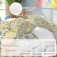 thumbnail image 2 of Queen 4 Piece Bedding Set Vintage Yellow Blossom Floral Soft Breathable Duvet Cover and Pillowcase,Watercolor Flower Leaves Duvet Cover Set Washable Bed Sheets for Bedroom Dormitory Guest Room, 2 of 9