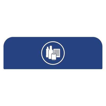 

Recycling Sign 8-1/2 H 1-25/32 W Blue