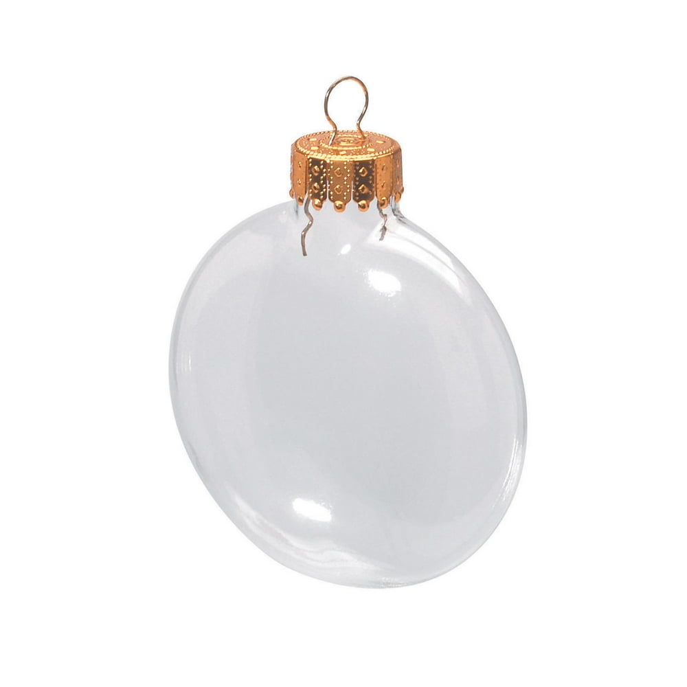 Darice Clear Glass Round Fillable Ornaments, 3.125 Inches, 6 Pieces