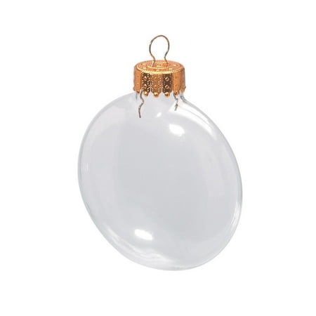 Darice Fillable Clear Glass Ornaments: 3.125-inch Discs, 6 pack