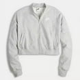 thumbnail image 3 of Nike Women's Club Fleece Crop Full Zip Jacket, Heather Grey, Large, 3 of 3
