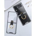 thumbnail image 6 of case for Samsung Z Flip 3 Case, Galaxy Z Flip 3 Case with Ring Protective Cover for Samsung Galaxy Z Flip 3, Bright Black, 6 of 13