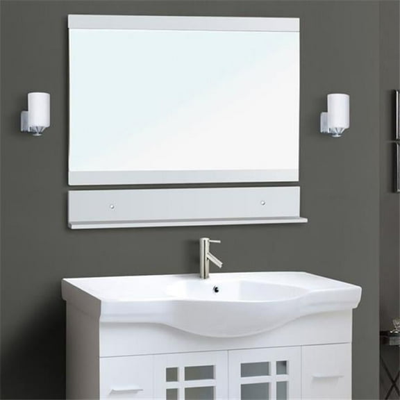 Solid wood frame mirror-white
