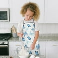 thumbnail image 4 of Blue Butterfly Pattern Kids Aprons for Girls and Boys,Adjustable Neck Strap Toddler Aprons for Kids Cooking Baking, 4 of 6