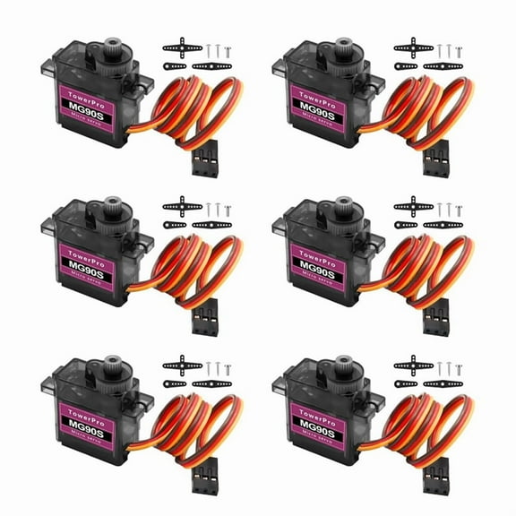 Micro-Type Servo Motor Kit 6 Pcs -Servo Metal Gear Micro-Type Servo for RC Helicopter/Car/Boat,6 * RC Servo