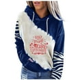thumbnail image 2 of TopLLCs Chandails en Molleton d'Automne pour Femmes, Mode Féminine Imprimé de Noël Blouse Ample à Manches Longues Décontractée, Sweat à Capuche, 2 of 5